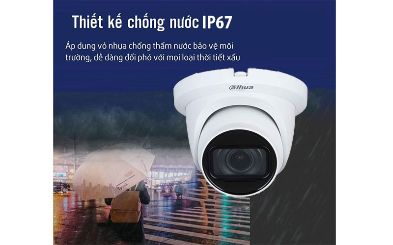 Khả năng chống nước của Camera Dome HDCVI hồng ngoại Dahua DH-HAC-HDW1200TMQP-A