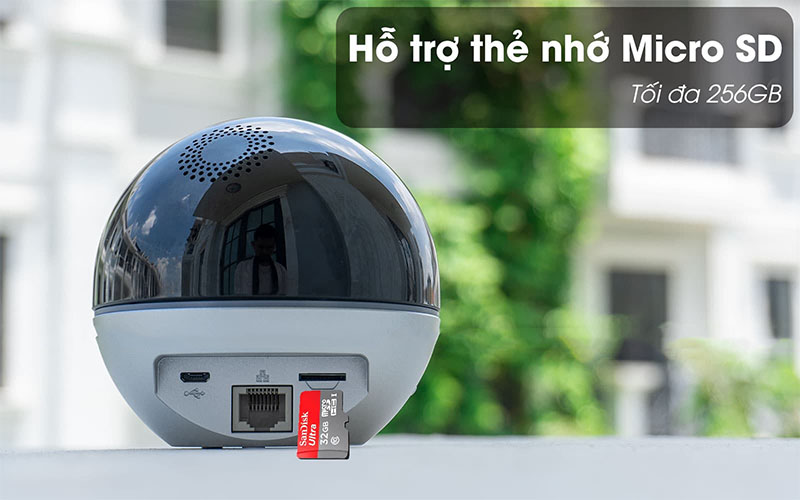 Hỗ trợ thẻ nhớ của Camera IP Wifi EZVIZ C6W