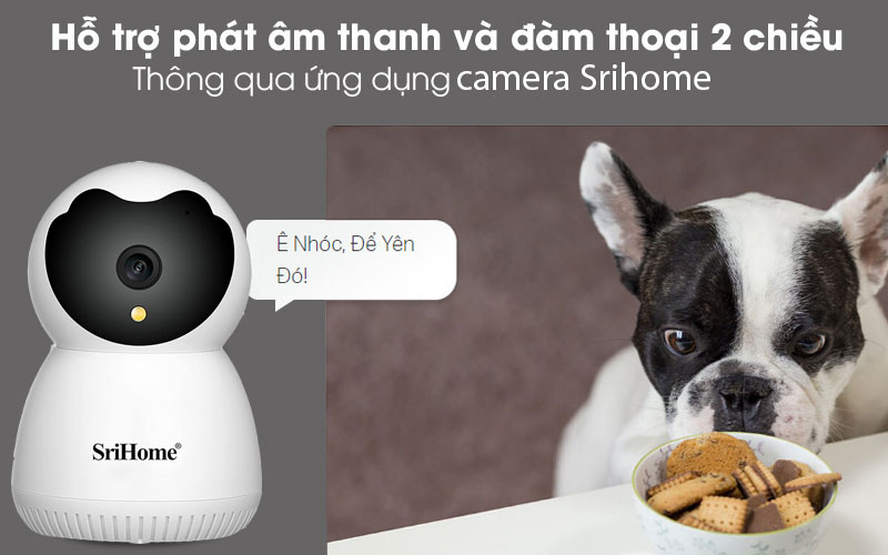 Khả năng đàm thoại 2 chiều của Camera IP Wifi Srihome SH036