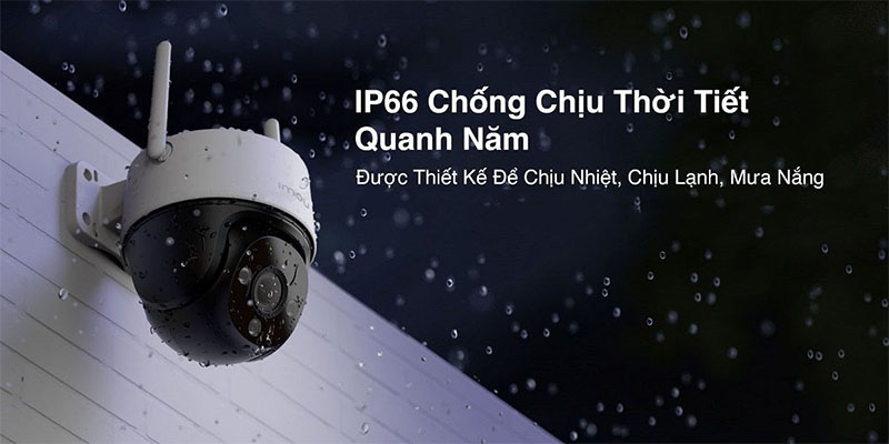 Khả năng chống nước IP66 của Camera IP wifi IMOU Cruiser SE+ IPC-S21FEP