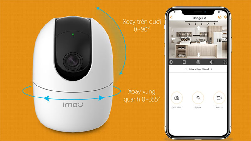 Khả năng xoay của Camera IP wifi IMOU IPC-A42P-D-V2