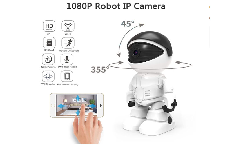 Camera Robot Ip Wifi phần mềm Yoosee HD 1080P RB01