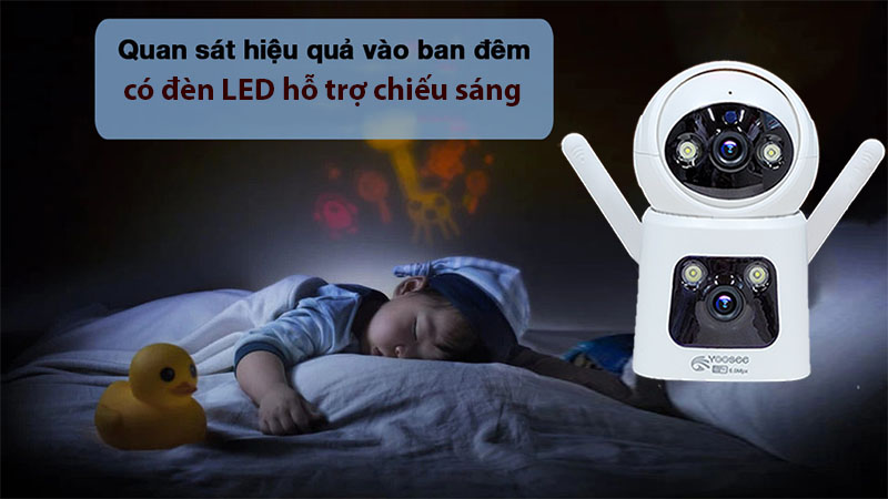 Đèn LED chiếu sáng của Camera Yoosee K01S36-6MP