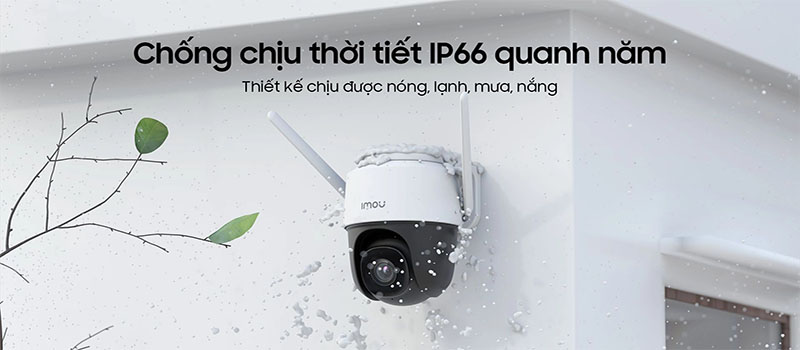Khả năng chống nước IP66 của Camera dùng sim 4G IMOU IPC-S21FTP