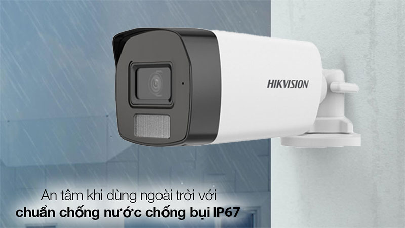 Khả năng chống nước và bụi IP67 của Camera hồng ngoại Hikvision DS-2CE17D0T-LFS