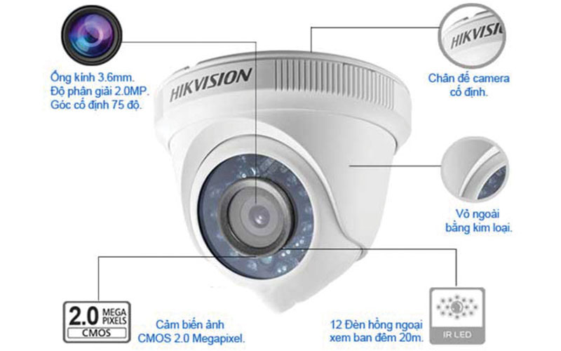 Camera hồng ngoại Hikvision DS-2CE56D0T-IR 
