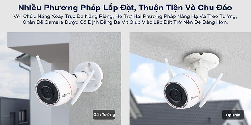 Camera wifi ngoài trời EZVIZ H3C-4MP-2K+ - Hàng chính hãng