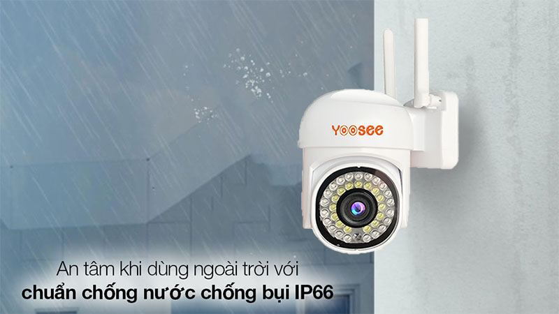Khả năng chống bụi nước IP66 của Camera wifi ngoài trời Yoosee PTZ-M1.5 