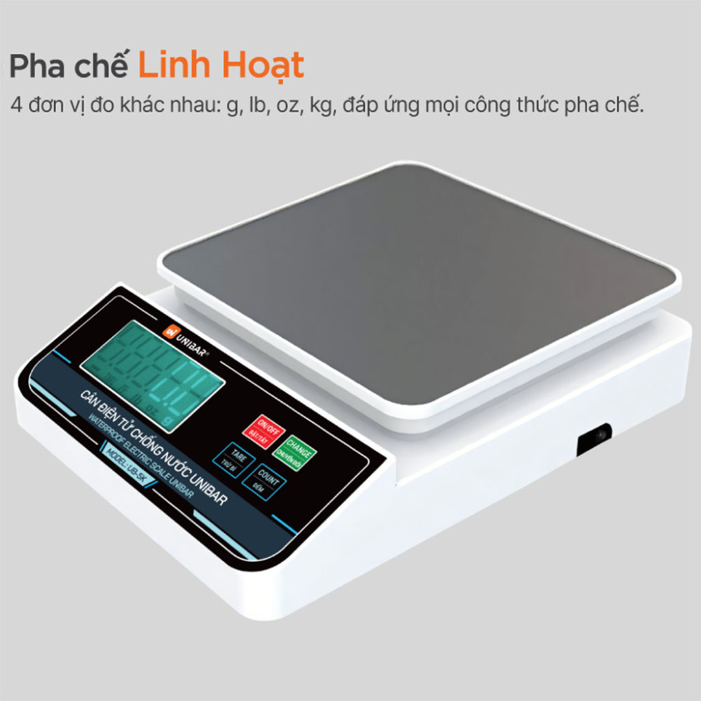 Cân điện tử chống nước Unibar UDC-3K - Hàng chính hãng