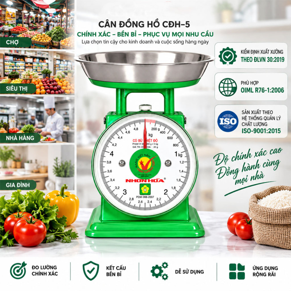Cân đồng hồ Nhơn Hòa CĐH–5 - Hàng chính hãng
