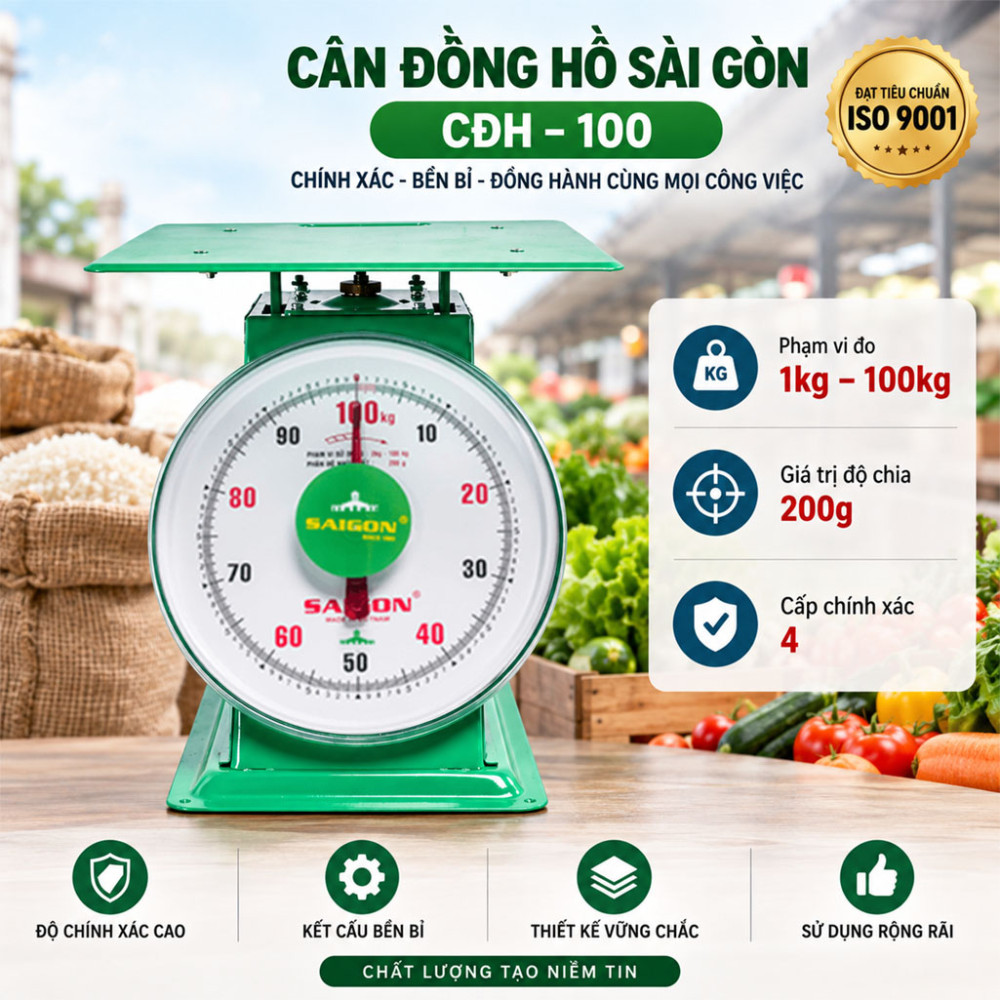 Cân đồng hồ Sài Gòn CĐH–100 - Hàng chính hãng