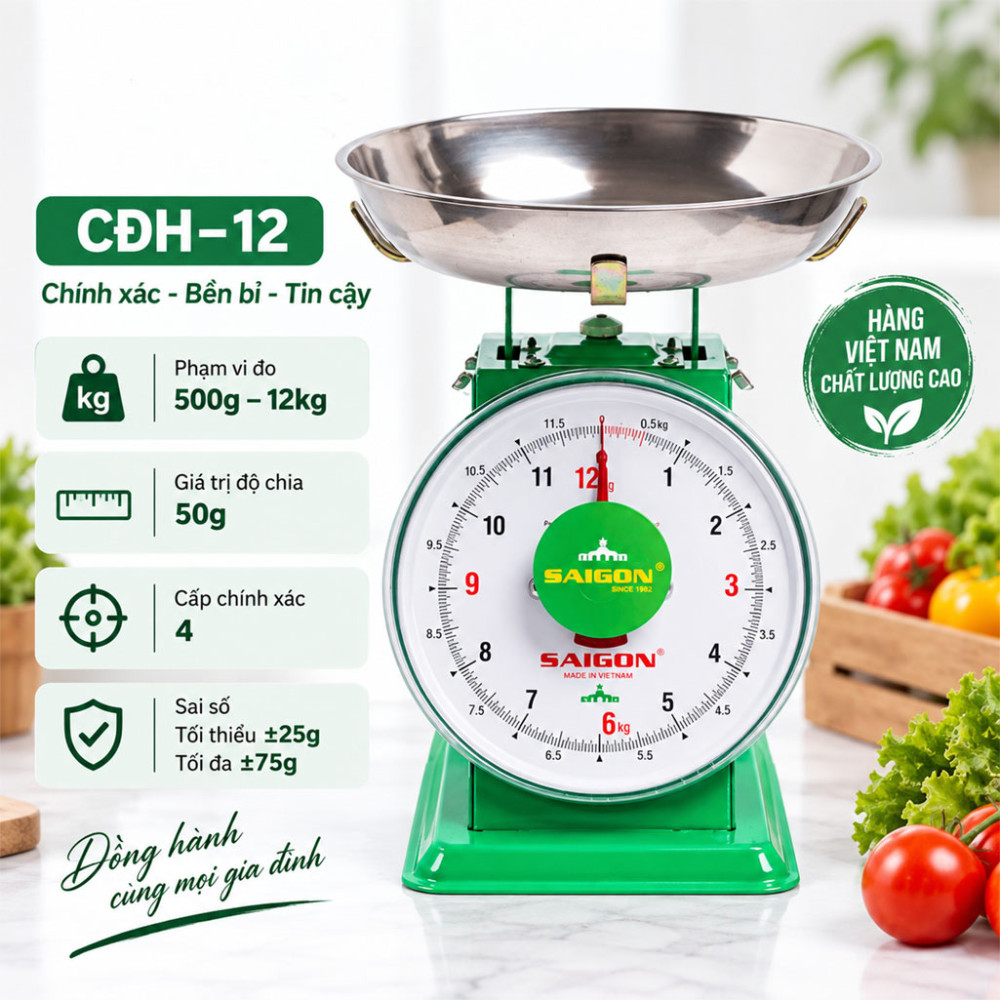 Cân đồng hồ Sài Gòn CĐH–12 - Hàng chính hãng