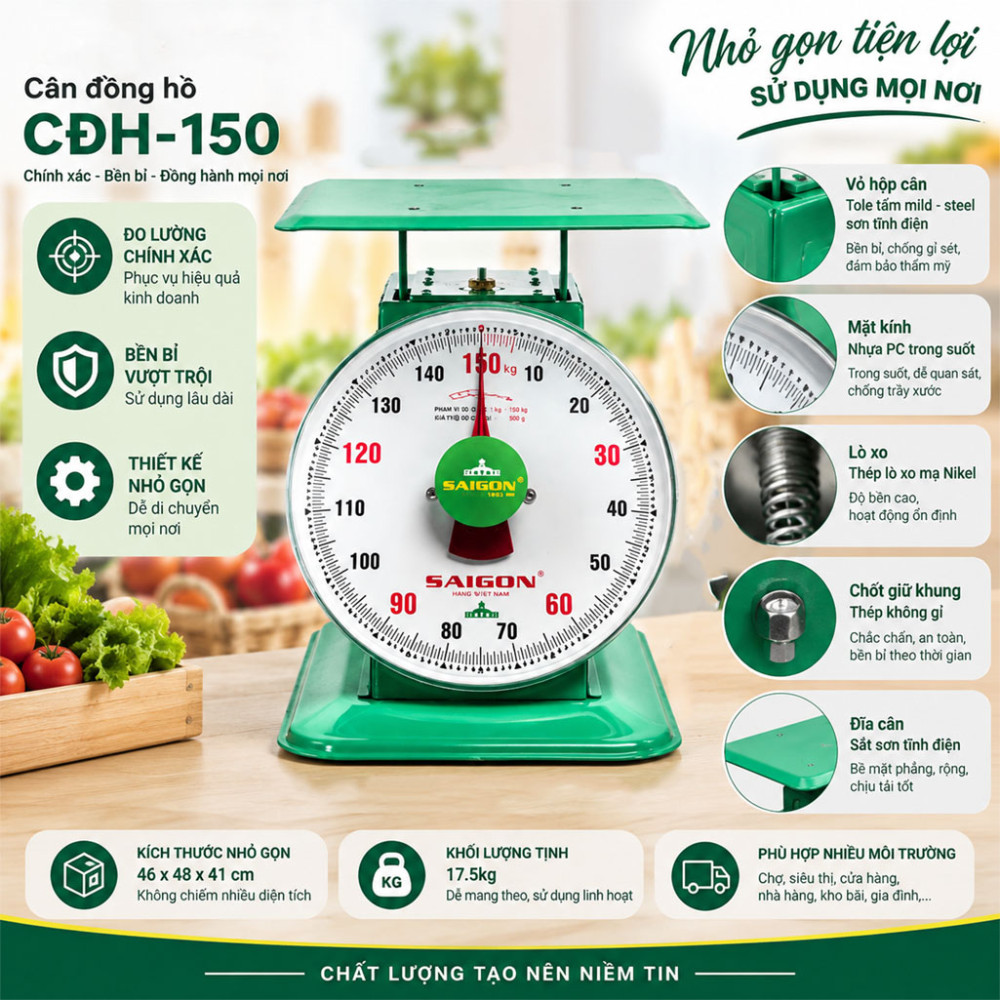 Cân đồng hồ Sài Gòn CĐH–150 - Hàng chính hãng