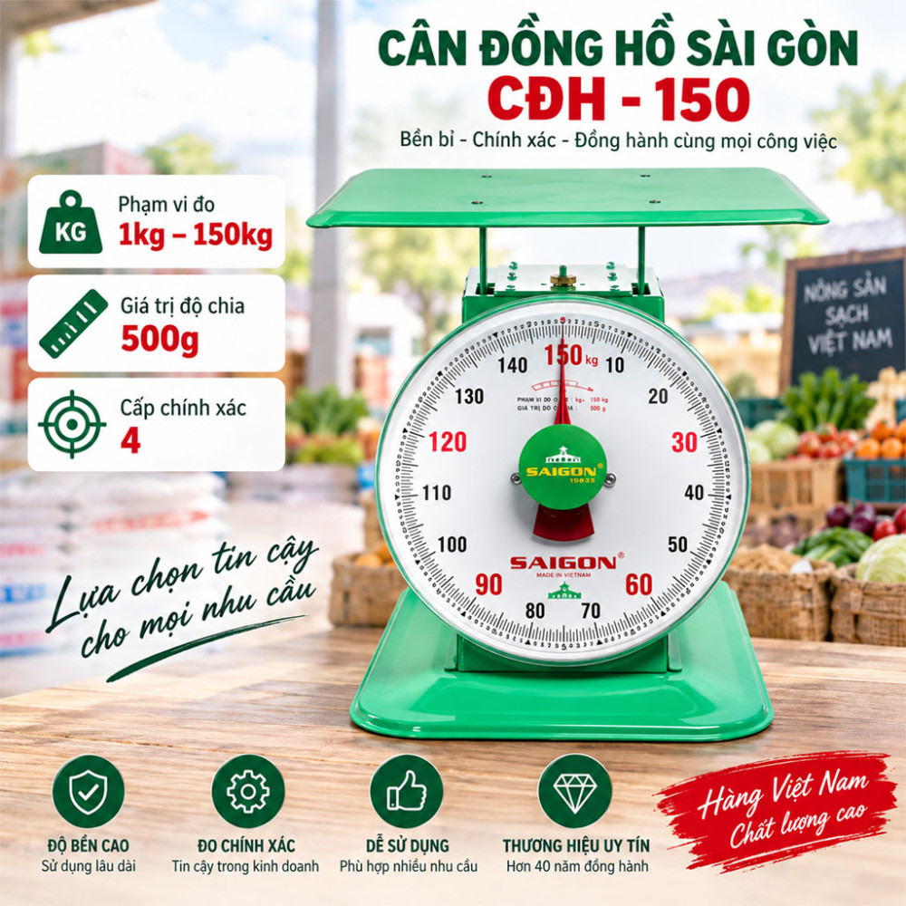 Cân đồng hồ Sài Gòn CĐH–150 - Hàng chính hãng