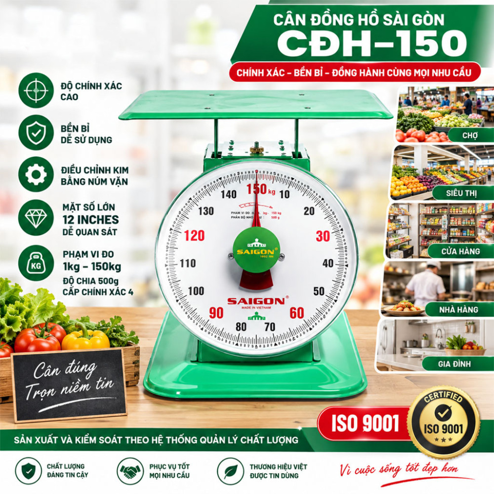 Cân đồng hồ Sài Gòn CĐH–150 - Hàng chính hãng