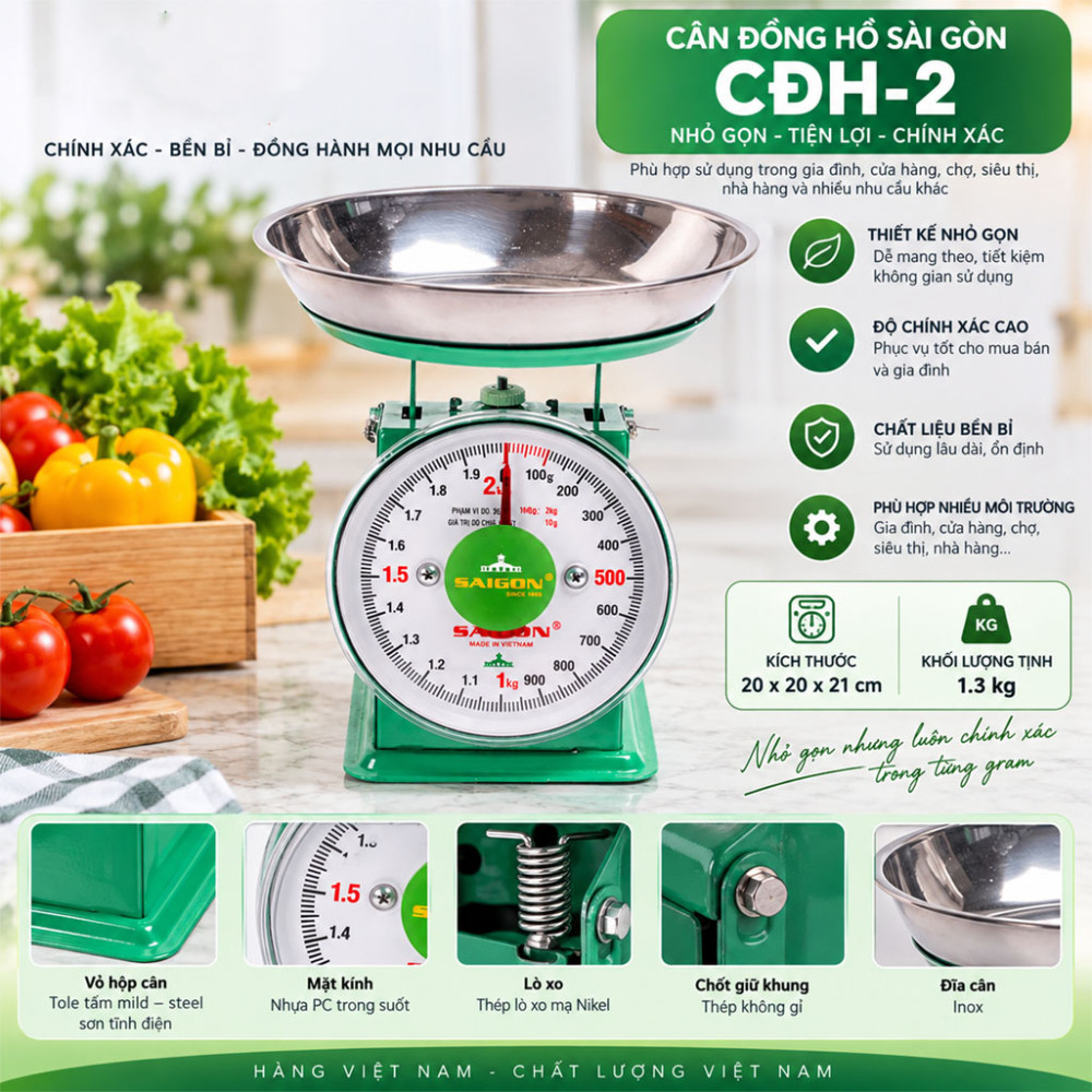 Cân đồng hồ Sài Gòn CĐH–2 - Hàng chính hãng