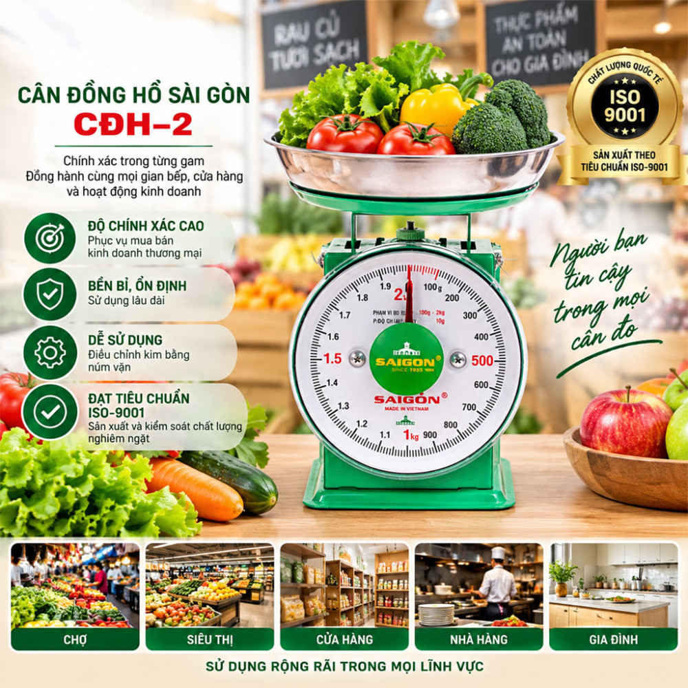 Cân đồng hồ Sài Gòn CĐH–2 - Hàng chính hãng