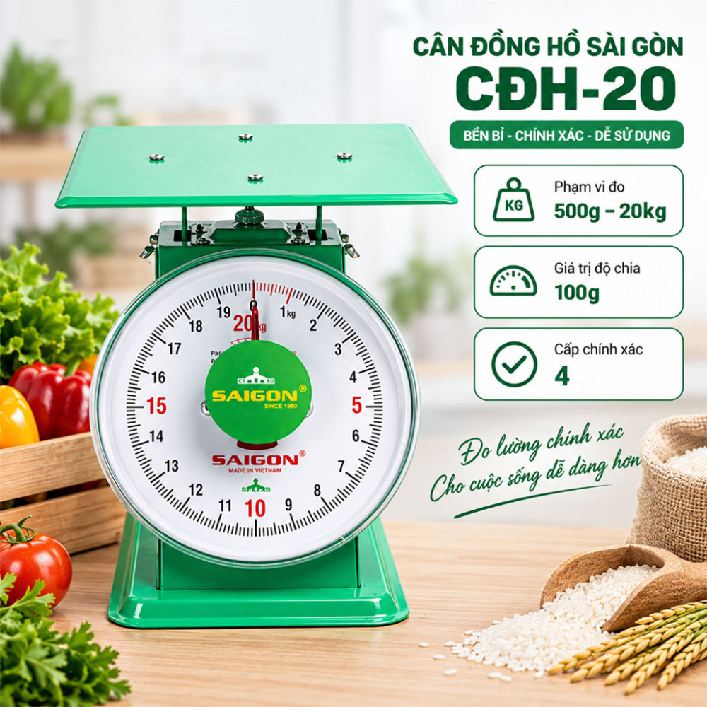 Cân đồng hồ Sài Gòn CĐH–20 - Hàng chính hãng