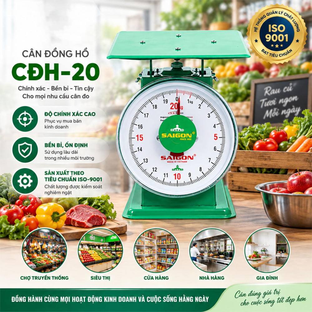 Cân đồng hồ Sài Gòn CĐH–20 - Hàng chính hãng
