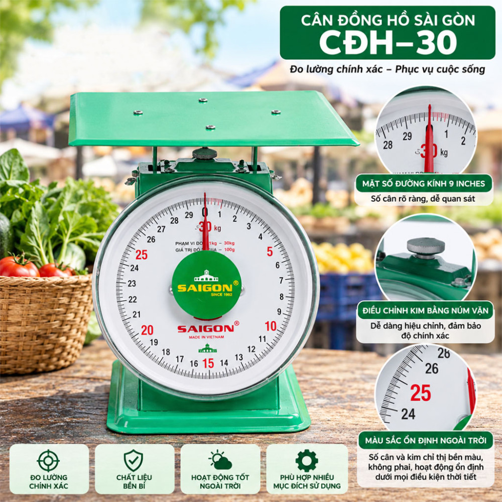 Cân đồng hồ Sài Gòn CĐH–30 - Hàng chính hãng