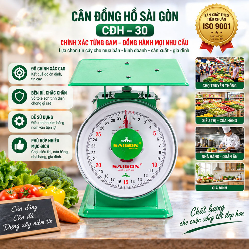 Cân đồng hồ Sài Gòn CĐH–30 - Hàng chính hãng