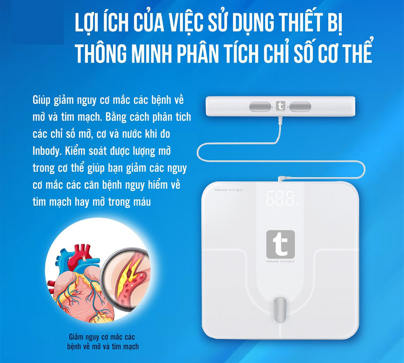 Lợi ích của việc sử dụng cân sưc khỏe phân tích chỉ số cơ thể