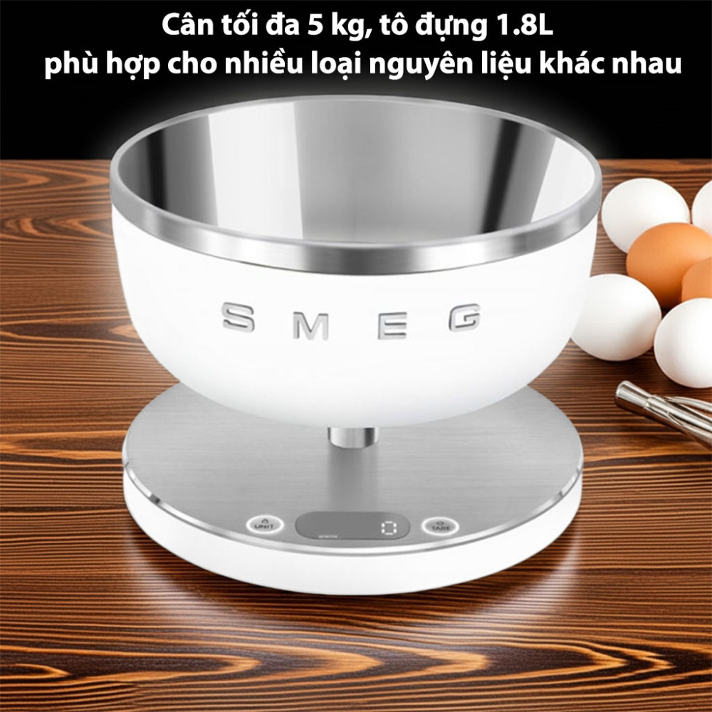 Cân tiểu ly nhà bếp điện tử Smeg KSC01 5Kg tải trọng 5kg