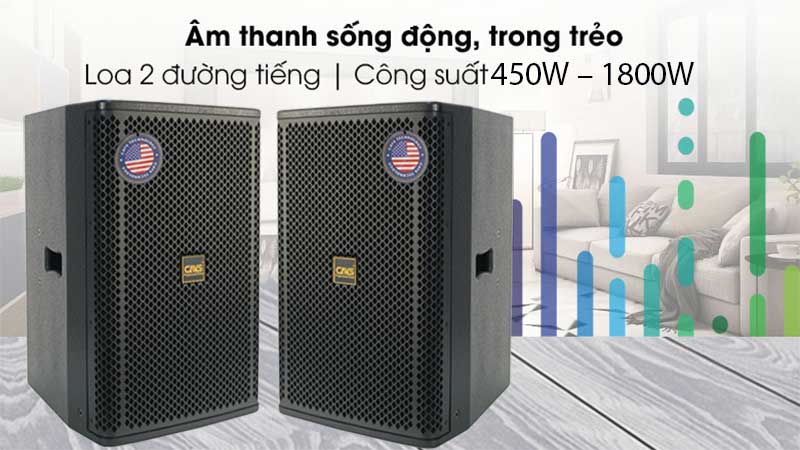 Công suất của Cặp loa full CAVS P12 PLUS