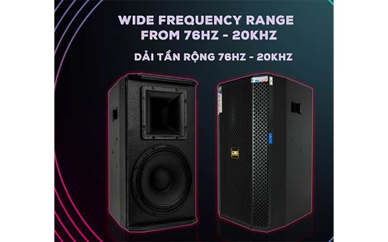 Dải tần của Cặp loa full CAVS P12 PRO