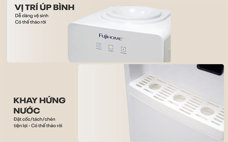 Thiết kế của Cây nước nóng lạnh Fujihome WD676C