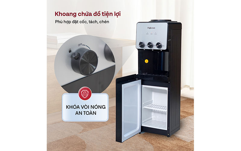 Ngăn chứa đồ của Cây nước nóng lạnh Fujihome WD677C