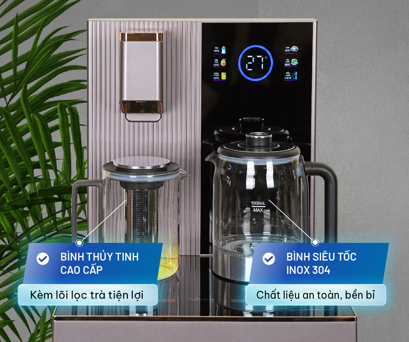 Cây nước nóng lạnh bàn trà FujiE TB238UV - Hàng chính hãng