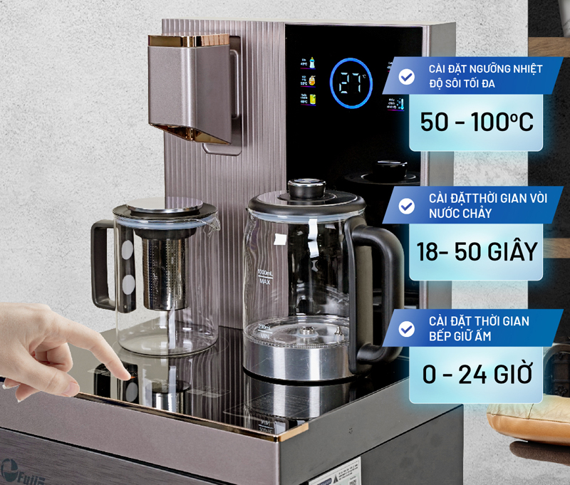 Cây nước nóng lạnh bàn trà FujiE TB238UV - Hàng chính hãng