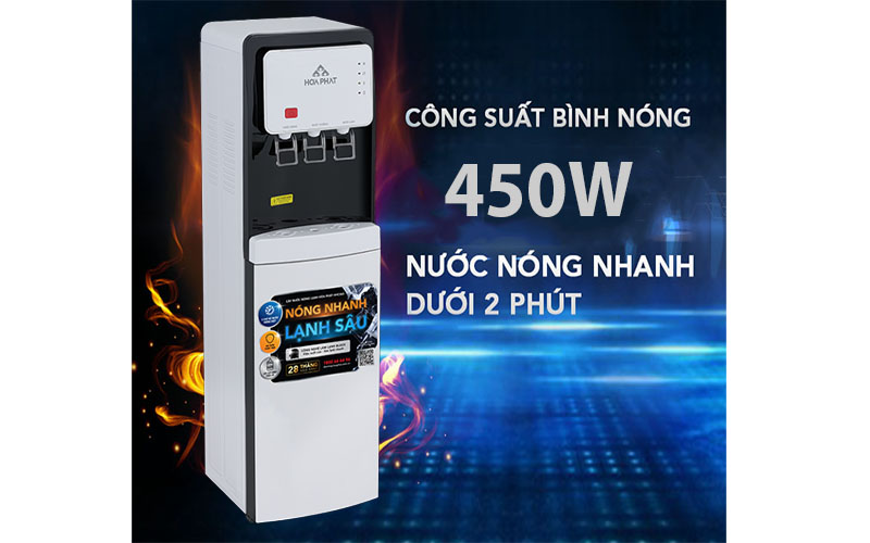 Công suất làm nóng của Cây nước nóng lạnh hút bình Hòa Phát HHC363