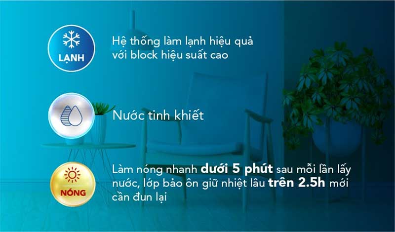 Cây nước nóng lạnh hút bình Hòa Phát HWP-B1CI