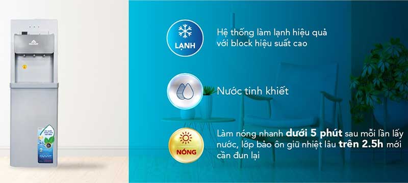 Cây nước nóng lạnh hút bình Hòa Phát HWP-B1CJ