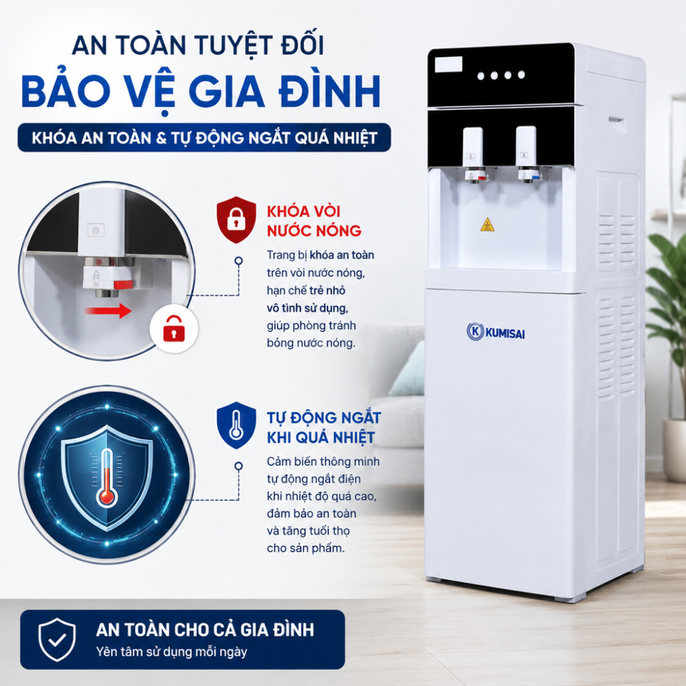 Cây nước nóng lạnh hút bình Kumisai KMS X9 - Hàng chính hãng