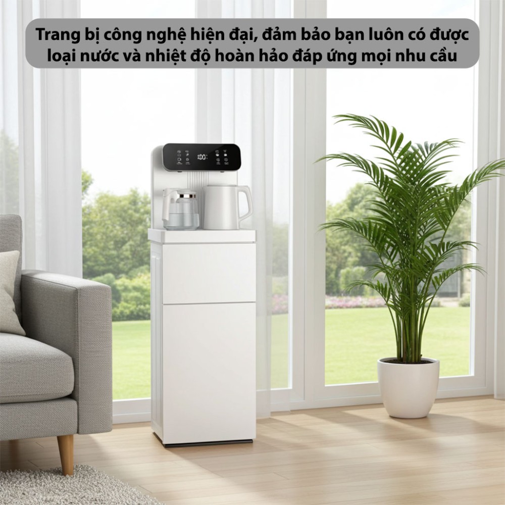 Cây nước nóng lạnh kết hợp bàn pha trà Fujihome TB237N - Hàng chính hãng