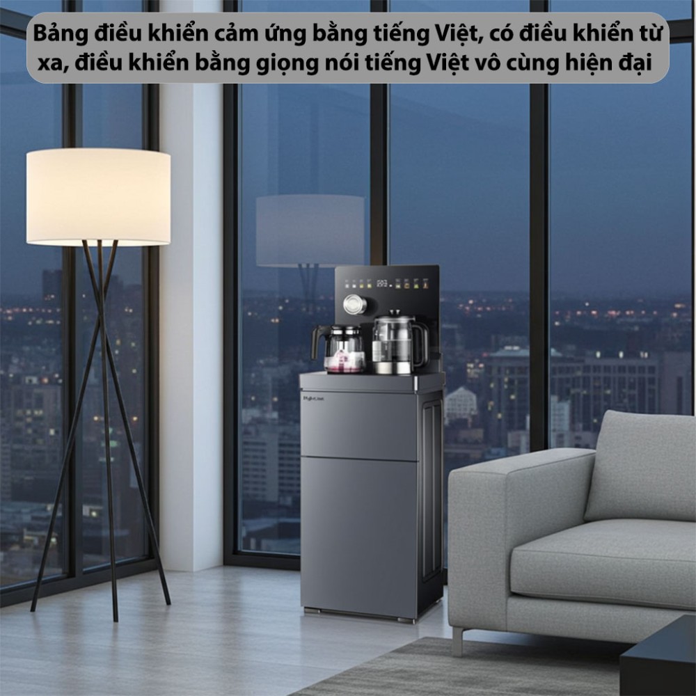 Cây nước nóng lạnh kết hợp bàn pha trà Fujihome TB2411N-VOICE - Hàng chính hãng
