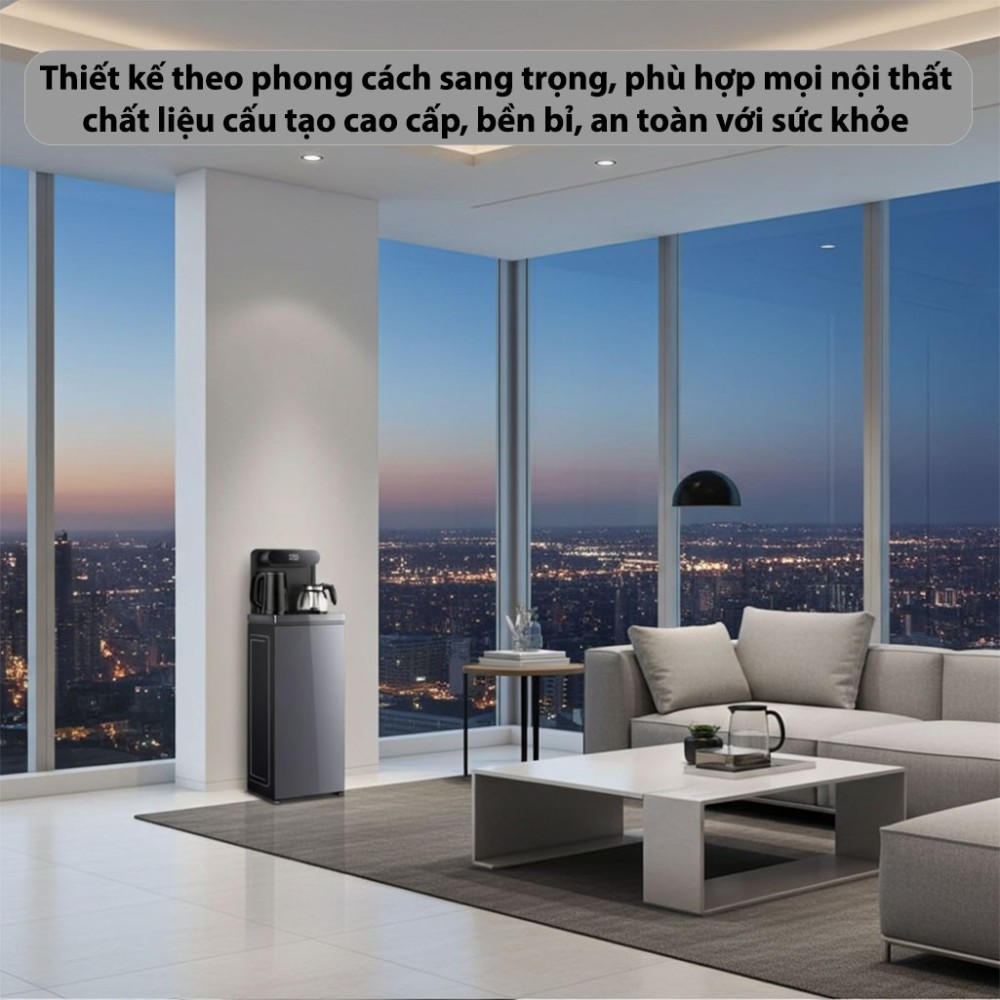 Cây nước nóng lạnh kết hợp bàn pha trà Fujihome TB392N - Hàng chính hãng