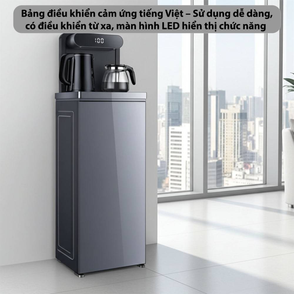 Cây nước nóng lạnh kết hợp bàn pha trà Fujihome TB392N - Hàng chính hãng