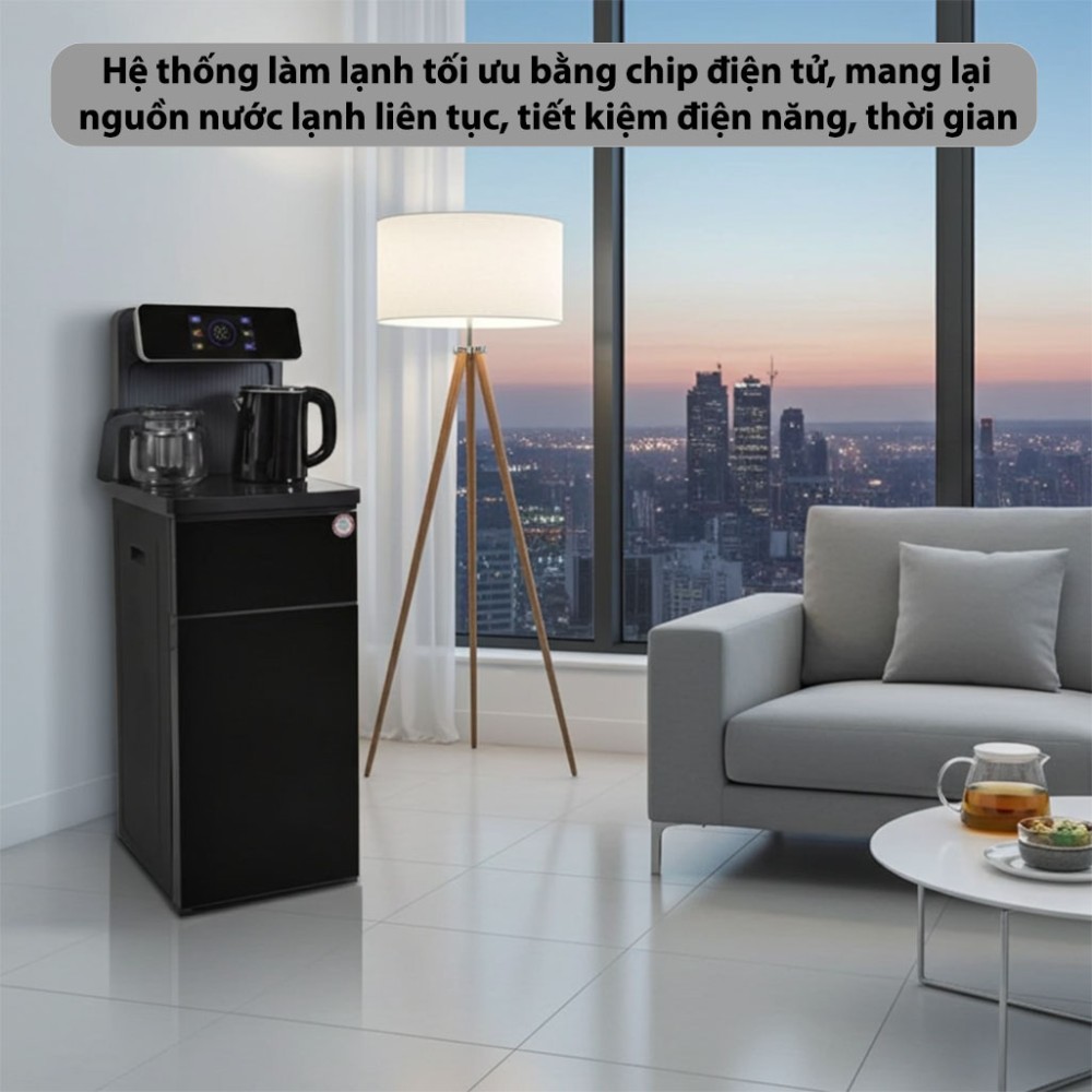 Cây nước nóng lạnh kết hợp bàn pha trà Fujihome TB815 - Hàng chính hãng