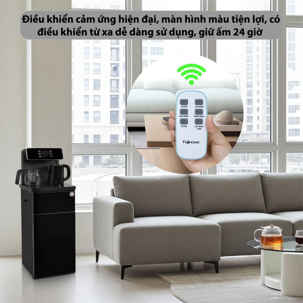 Cây nước nóng lạnh kết hợp bàn pha trà Fujihome TB815 - Hàng chính hãng