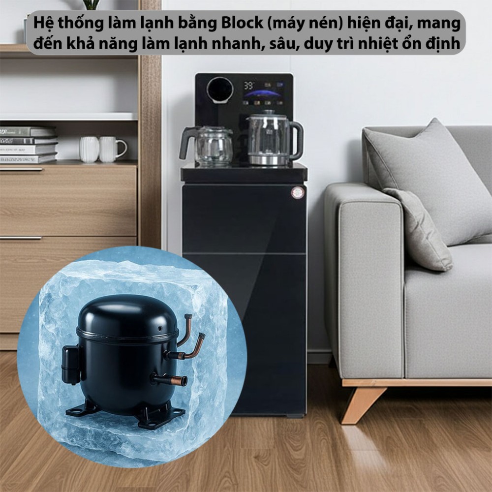 Cây nước nóng lạnh kết hợp bàn pha trà Fujihome TBA2 - Hàng chính hãng