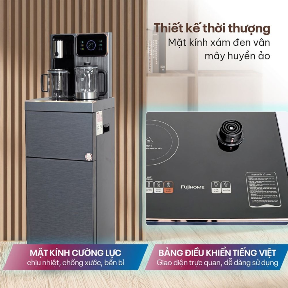 Cây nước nóng lạnh kết hợp bàn trà Fujihome TB241UV - Hàng chính hãng