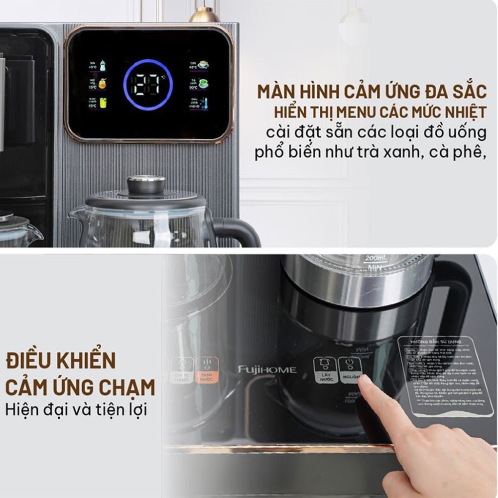 Cây nước nóng lạnh kết hợp bàn trà Fujihome TB241UV - Hàng chính hãng