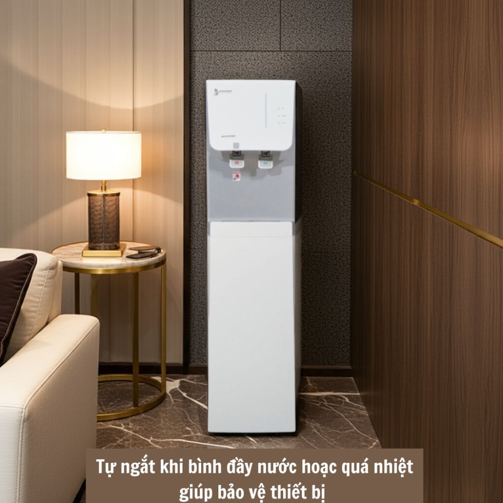 Chế độ tự ngắt khi bình đầy nước hoặc quá nhiệt giúp bảo vệ thiết bị 