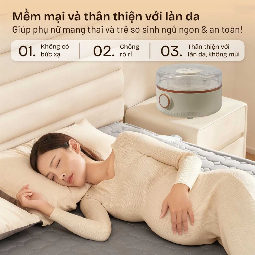 Chăn điện sưởi ấm bằng nước nóng Fujihome HB1820M - Hàng chính hãng