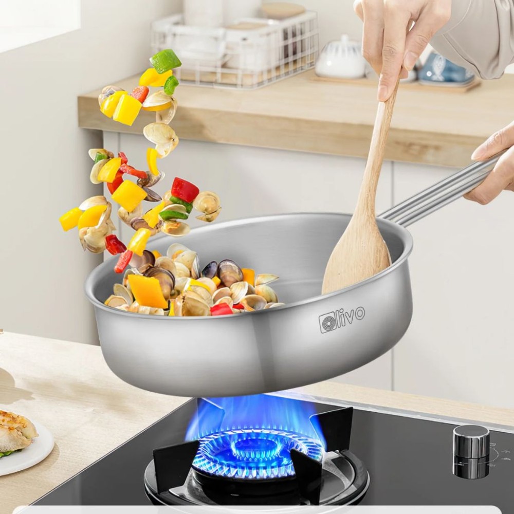 Chảo inox Olivo P2055 - Hàng chính hãng