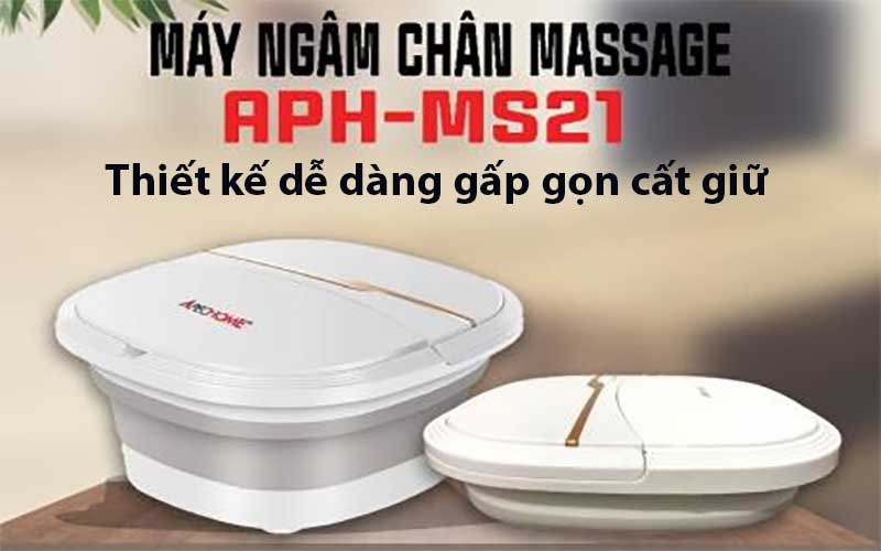 Chậu ngâm massage chân gấp gọn Apechome APH-MS21 - Hàng chính hãng